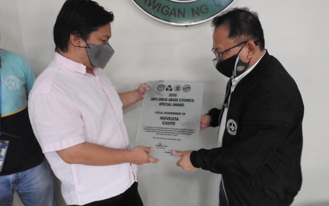Bayan ng Noveleta, Ginawaran ng Award na “Drug Free Municipality”